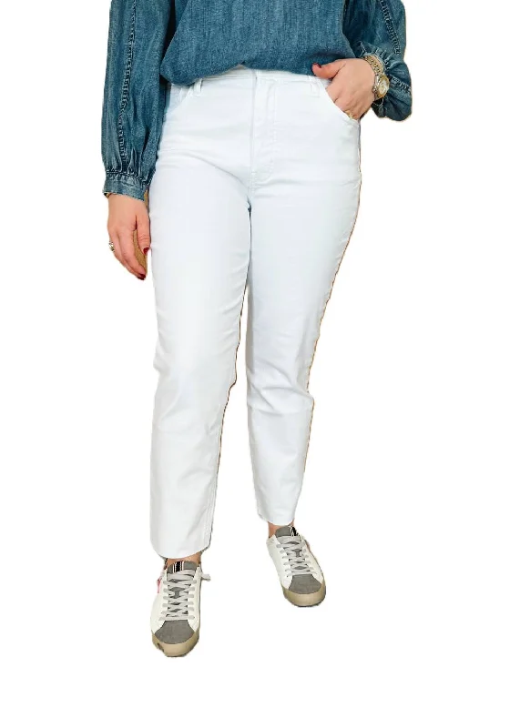 women's sustainable pantsRachael High Rise Jean In Optic White