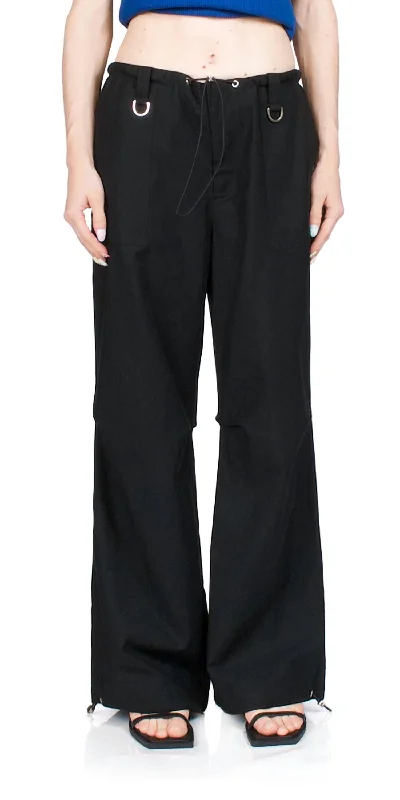 women's warm pantsStreetwise Parachute Pants In Black