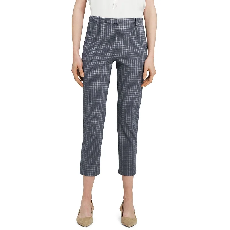 women's chic pantsWomens Slim Grid Print Dress Pants