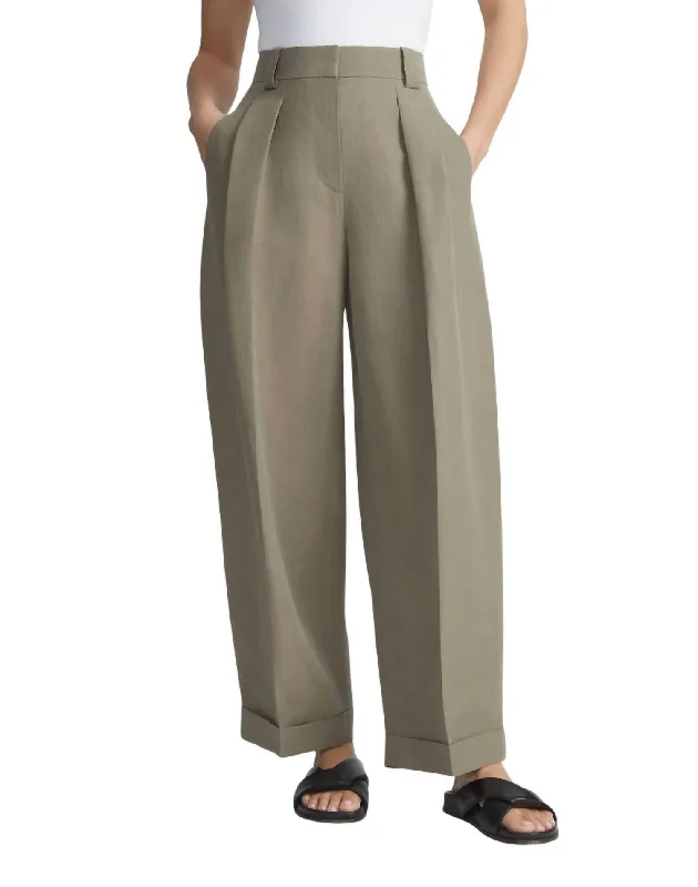 women's breathable pantsWyatt Barrel Leg Pants In Concrete