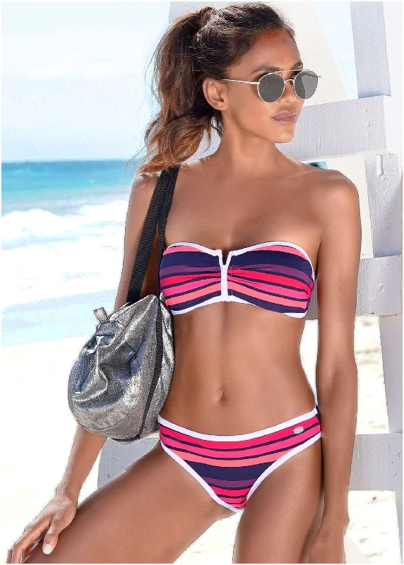 women's striped dressesBandeau Bikini Top - Sunburst Stripe