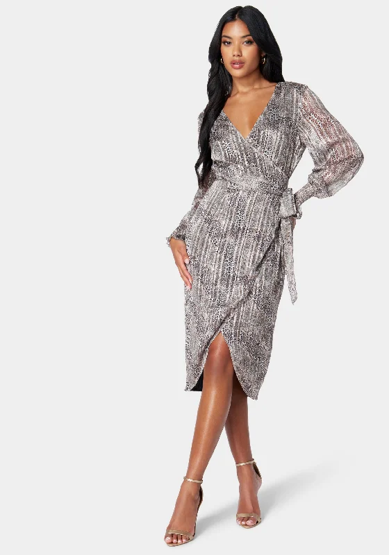 women's machine-washable dressesSparkle Wrap Dress