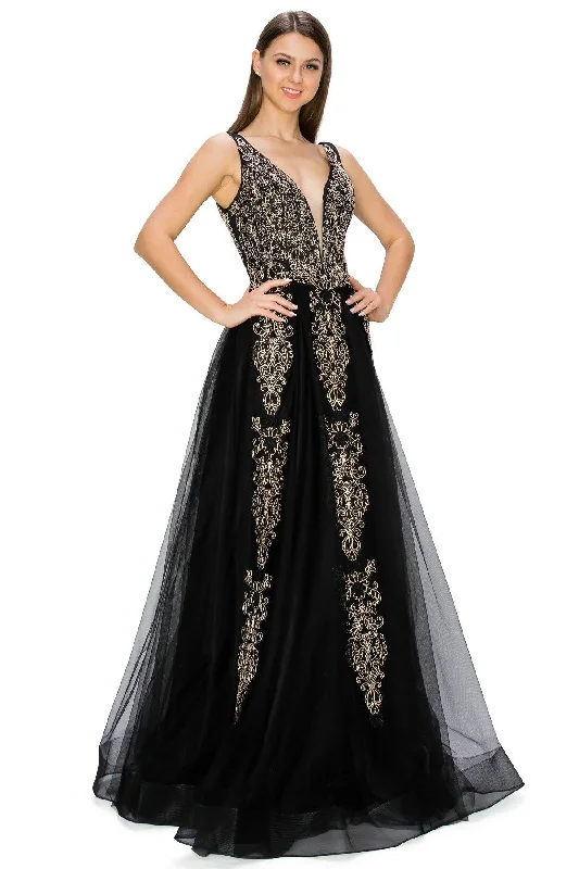 women's vacation dressesCinderella Couture CC8029J Sleeveless Embellish Prom Dress