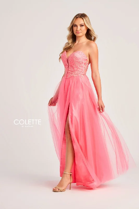 women's retro dressesColette CL5132 Long Formal Stone Accent Prom Dress