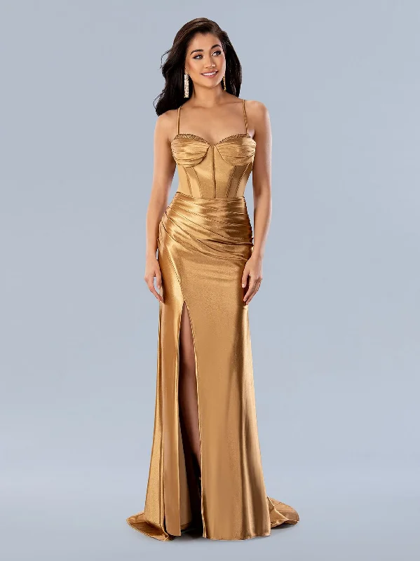 women's hourglass figure dressesStella Couture 24108 Prom Pleated Long Formal Dress