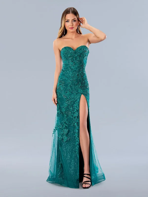 women's versatile dressesStella Couture 24183 Long Formal Beaded Prom Glitter Dress