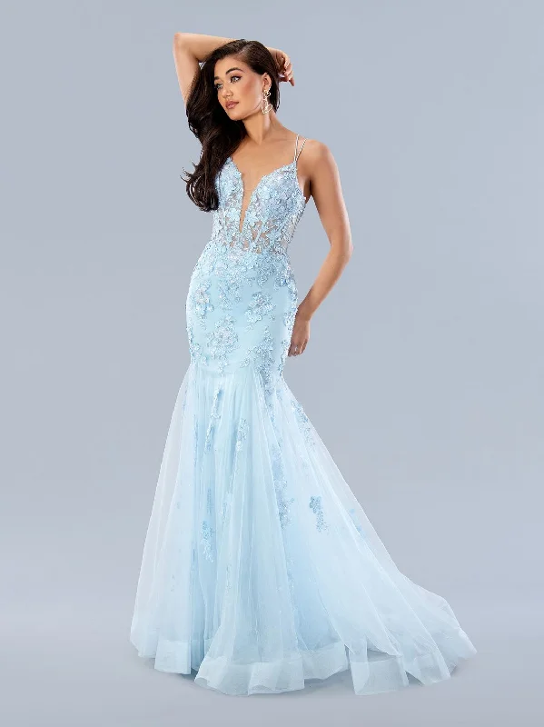 women's bespoke dressesStella Couture 24197 Long Formal Applique Prom Dress